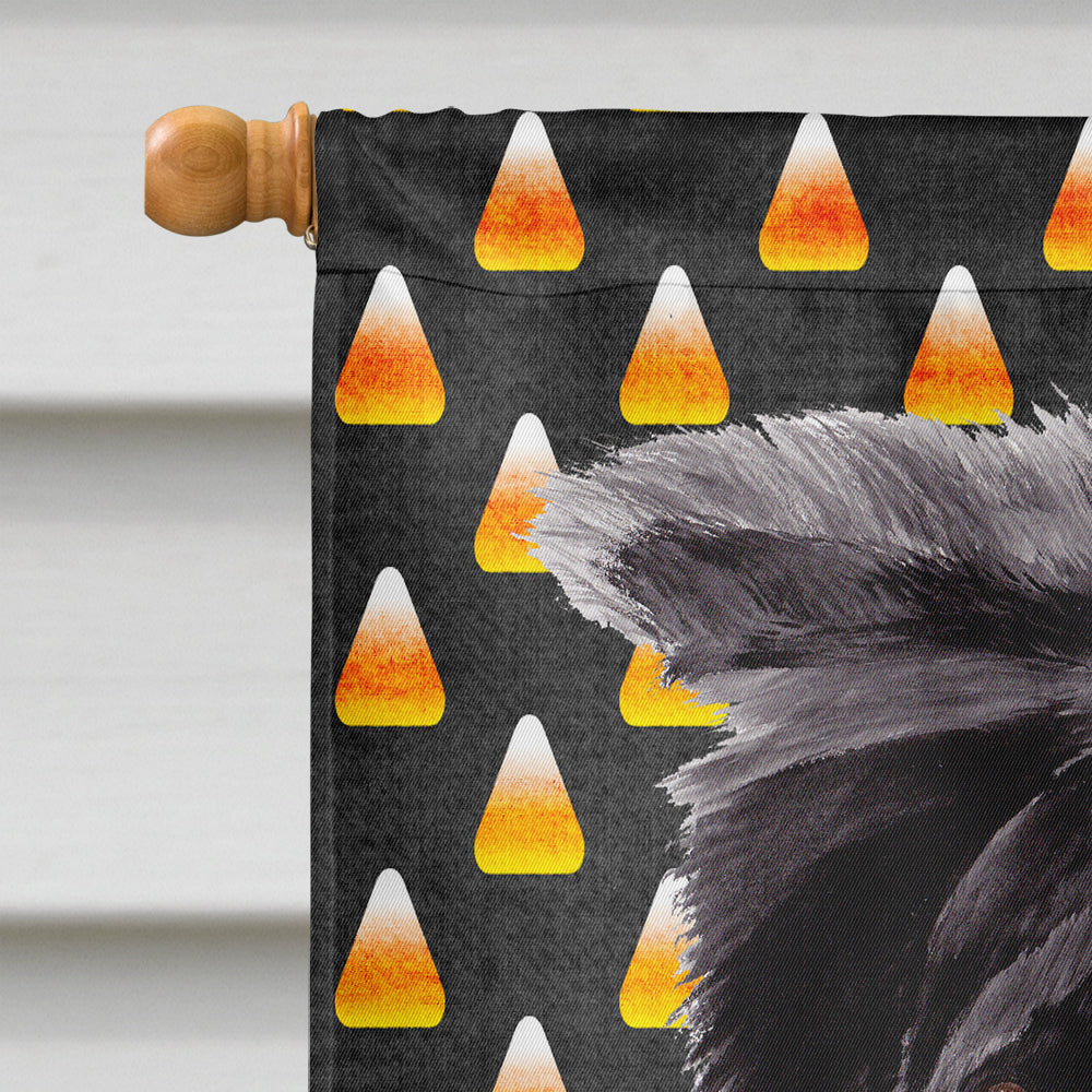 Border Collie Candy Corn Halloween Portrait House Flag 28x40 Porch Sleeve Pole Decorative Outside Yard Banner Artwork Wall Hanging, Polyester