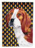 Beagle Candy Corn Halloween Portrait House Flag 28x40 Porch Sleeve Pole Decorative Outside Yard Banner Artwork Wall Hanging, Polyester