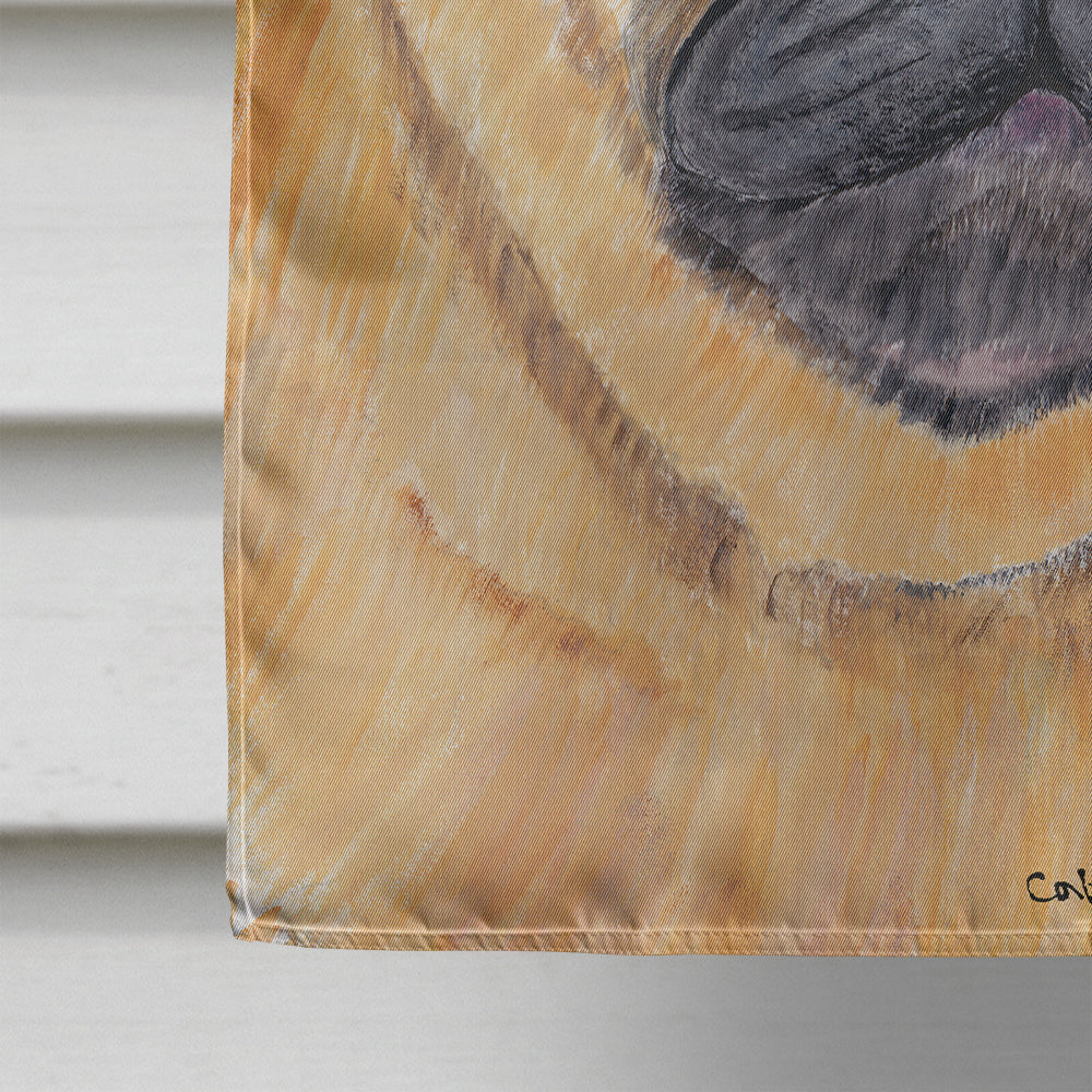 Pug Candy Corn Halloween Portrait House Flag 28x40 Porch Sleeve Pole Decorative Outside Yard Banner Artwork Wall Hanging, Polyester