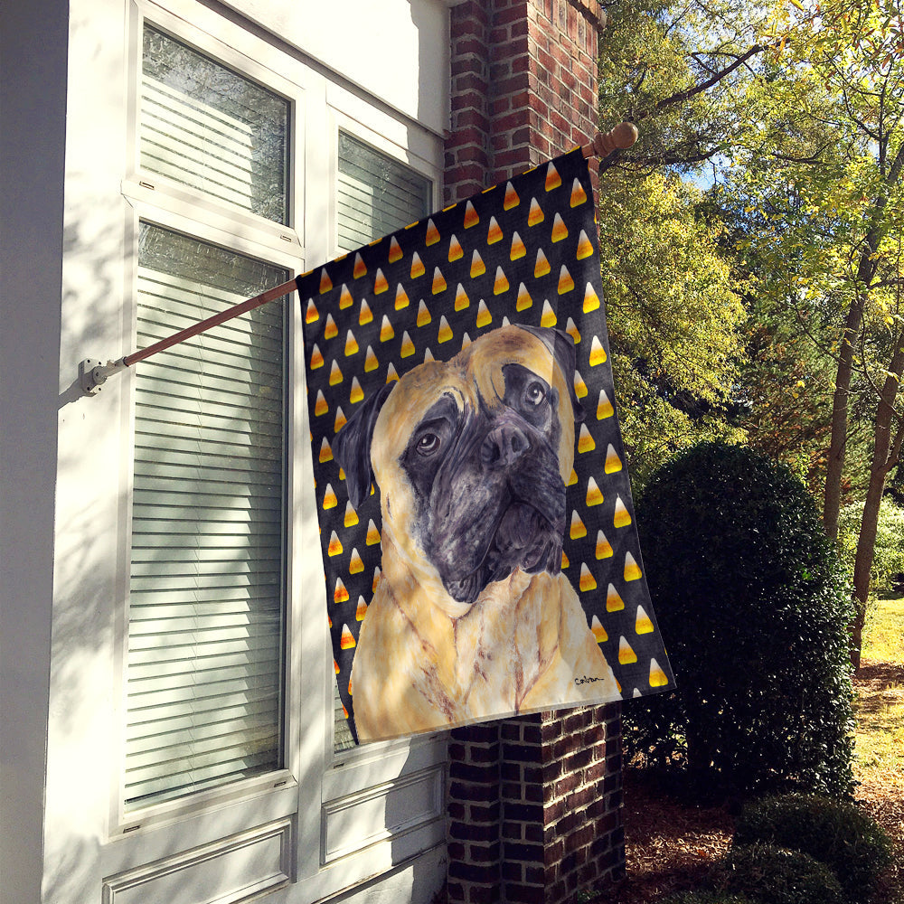 Mastiff Candy Corn Halloween Portrait House Flag 28x40 Porch Sleeve Pole Decorative Outside Yard Banner Artwork Wall Hanging, Polyester