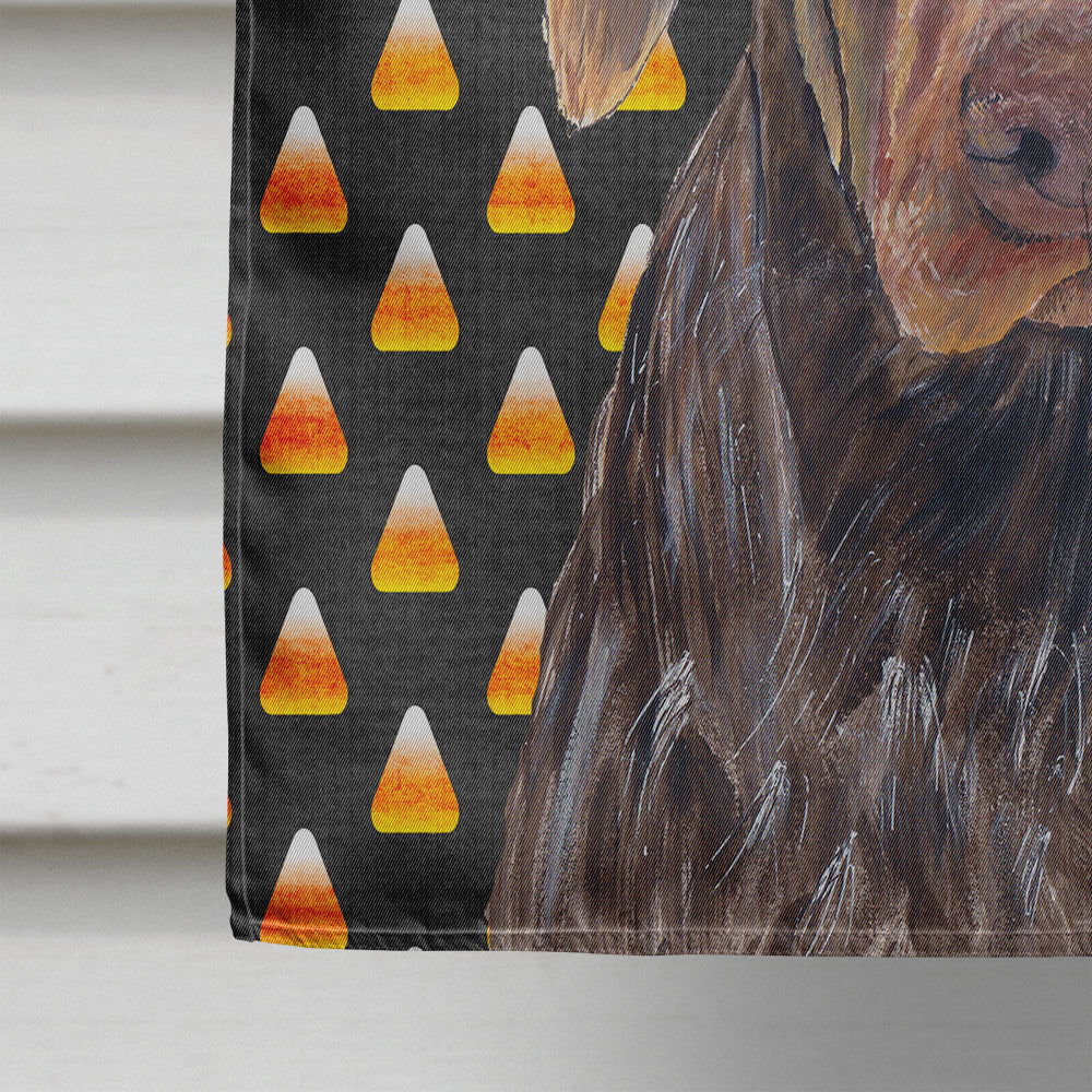German Shorthaired Pointer Candy Corn Halloween Portrait House Flag 28x40 Porch Sleeve Pole Decorative Outside Yard Banner Artwork Wall Hanging, Polyester