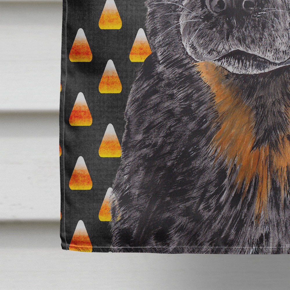 Australian Cattle Dog Candy Corn Halloween Portrait House Flag 28x40 Porch Sleeve Pole Decorative Outside Yard Banner Artwork Wall Hanging, Polyester