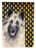 Belgian Tervuren Candy Corn Halloween Portrait House Flag 28x40 Porch Sleeve Pole Decorative Outside Yard Banner Artwork Wall Hanging, Polyester