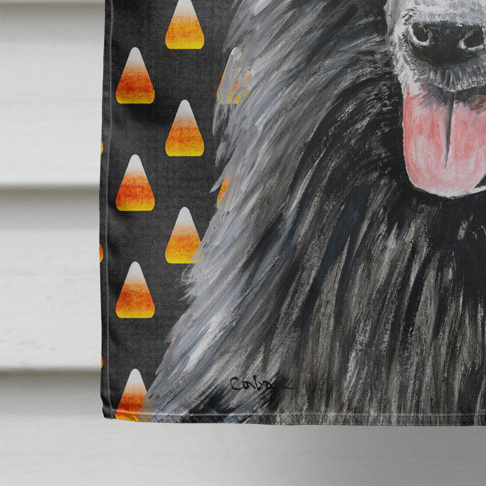 Belgian Sheepdog Candy Corn Halloween Portrait House Flag 28x40 Porch Sleeve Pole Decorative Outside Yard Banner Artwork Wall Hanging, Polyester