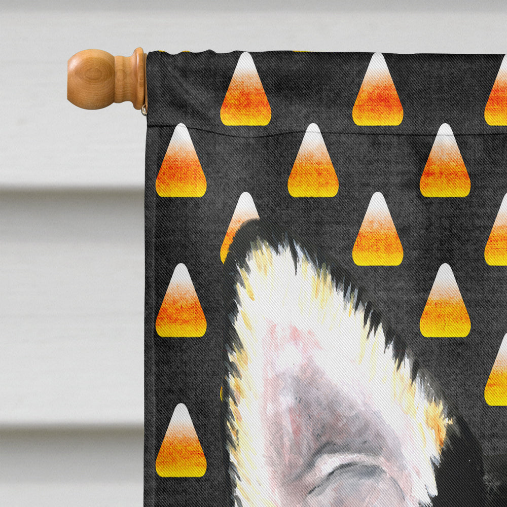 Chihuahua Candy Corn Halloween Portrait House Flag 28x40 Porch Sleeve Pole Decorative Outside Yard Banner Artwork Wall Hanging, Polyester