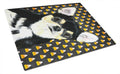 Chihuahua Candy Corn Halloween Portrait Cutting Board Tempered Glass Kitchen Cutting Surface, Heat Resistant Chopping, Non-Slip Feet, Food Prep & Serving