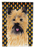 Cairn Terrier Candy Corn Halloween Portrait House Flag 28x40 Porch Sleeve Pole Decorative Outside Yard Banner Artwork Wall Hanging, Polyester