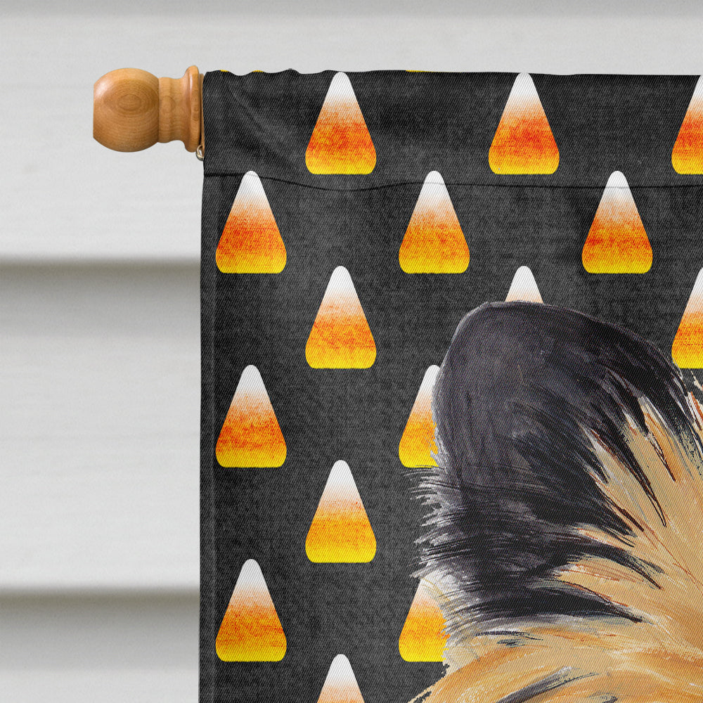 Cairn Terrier Candy Corn Halloween Portrait House Flag 28x40 Porch Sleeve Pole Decorative Outside Yard Banner Artwork Wall Hanging, Polyester