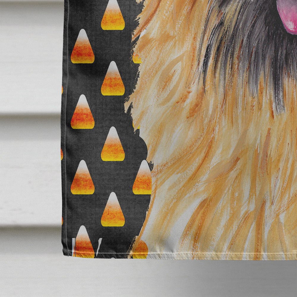 Cairn Terrier Candy Corn Halloween Portrait House Flag 28x40 Porch Sleeve Pole Decorative Outside Yard Banner Artwork Wall Hanging, Polyester