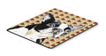 Boston Terrier Fall Leaves Portrait Mouse Pad, Heat Resistant Trivet Hot Pad , Non Slip Rubber Desk Mat, Kitchen Counter Protector, Home Office Decor Gift