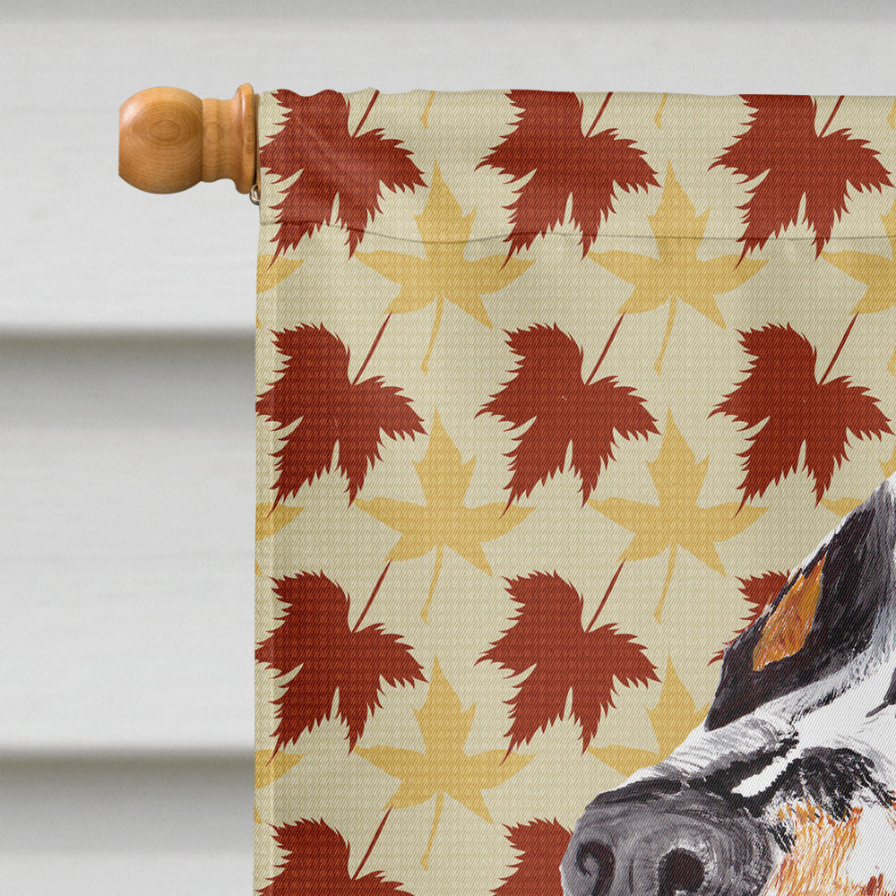 Springer Spaniel Fall Leaves Portrait House Flag 28x40 Porch Sleeve Pole Decorative Outside Yard Banner Artwork Wall Hanging, Polyester