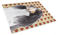 Springer Spaniel Fall Leaves Portrait Cutting Board Tempered Glass Kitchen Cutting Surface, Heat Resistant Chopping, Non-Slip Feet, Food Prep & Serving
