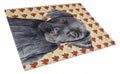 Labrador Black Fall Leaves Portrait Cutting Board Tempered Glass Kitchen Cutting Surface, Heat Resistant Chopping, Non-Slip Feet, Food Prep & Serving