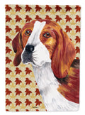Beagle Fall Leaves Portrait House Flag 28x40 Porch Sleeve Pole Decorative Outside Yard Banner Artwork Wall Hanging, Polyester