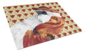 Beagle Fall Leaves Portrait Cutting Board Tempered Glass Kitchen Cutting Surface, Heat Resistant Chopping, Non-Slip Feet, Food Prep & Serving