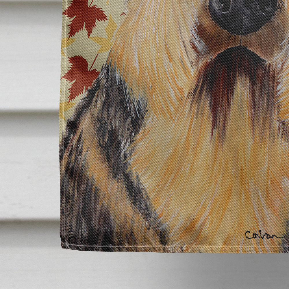 Airedale Fall Leaves Portrait House Flag 28x40 Porch Sleeve Pole Decorative Outside Yard Banner Artwork Wall Hanging, Polyester