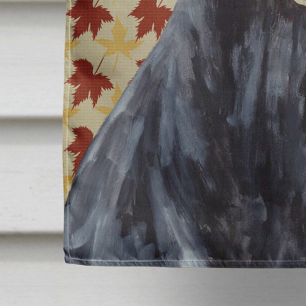 Doberman Fall Leaves Portrait House Flag 28x40 Porch Sleeve Pole Decorative Outside Yard Banner Artwork Wall Hanging, Polyester