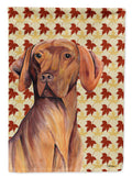 Vizsla Fall Leaves Portrait House Flag 28x40 Porch Sleeve Pole Decorative Outside Yard Banner Artwork Wall Hanging, Polyester