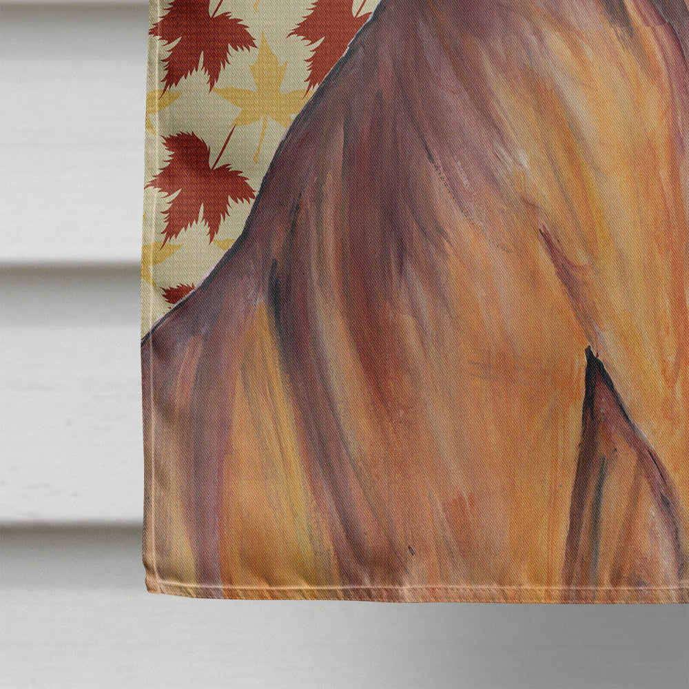 Vizsla Fall Leaves Portrait House Flag 28x40 Porch Sleeve Pole Decorative Outside Yard Banner Artwork Wall Hanging, Polyester