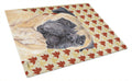 Mastiff Fall Leaves Portrait Cutting Board Tempered Glass Kitchen Cutting Surface, Heat Resistant Chopping, Non-Slip Feet, Food Prep & Serving