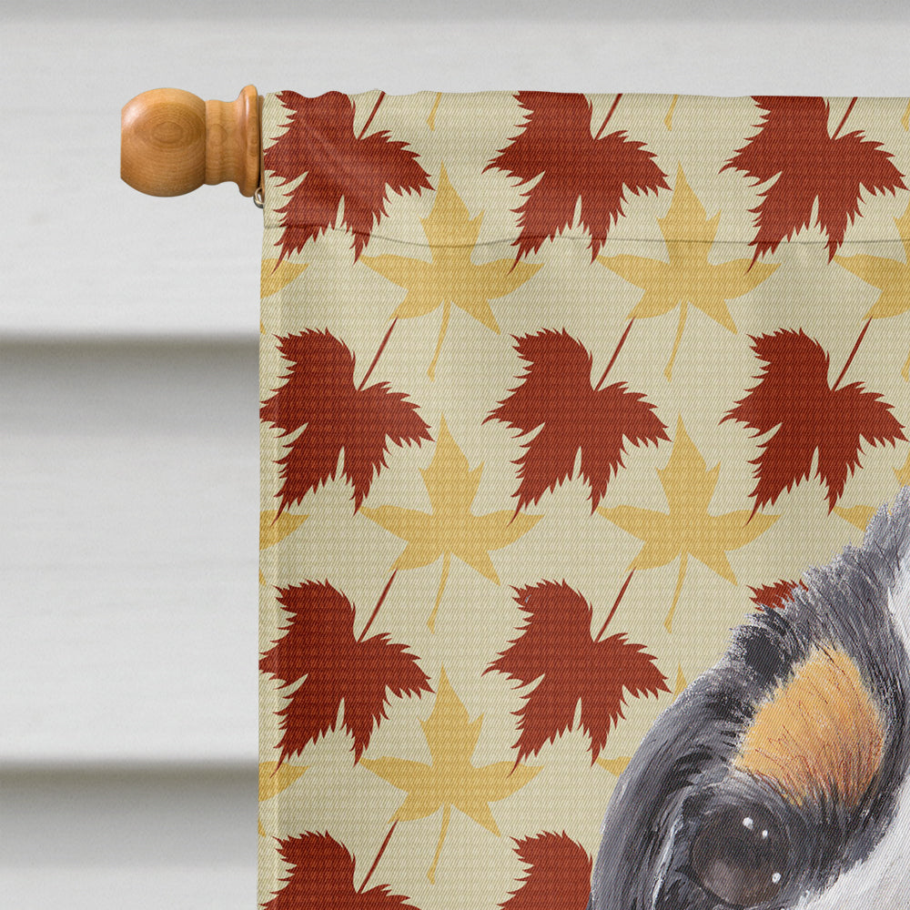 Cavalier Spaniel Fall Leaves Portrait House Flag 28x40 Porch Sleeve Pole Decorative Outside Yard Banner Artwork Wall Hanging, Polyester