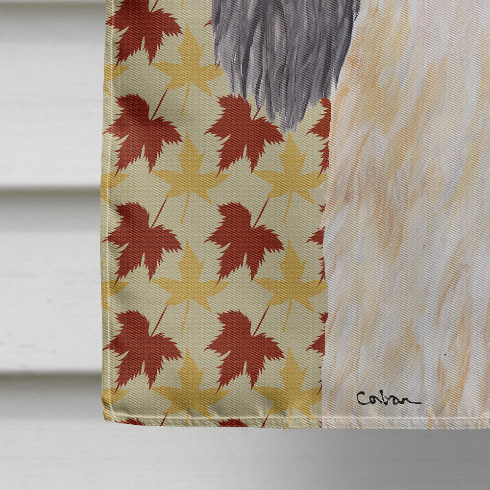 Cavalier Spaniel Fall Leaves Portrait House Flag 28x40 Porch Sleeve Pole Decorative Outside Yard Banner Artwork Wall Hanging, Polyester