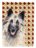 Belgian Tervuren Fall Leaves Portrait House Flag 28x40 Porch Sleeve Pole Decorative Outside Yard Banner Artwork Wall Hanging, Polyester