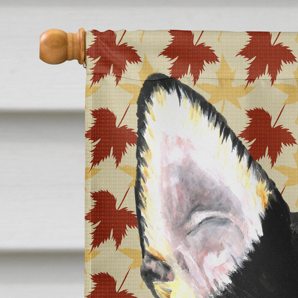 Chihuahua Fall Leaves Portrait House Flag 28x40 Porch Sleeve Pole Decorative Outside Yard Banner Artwork Wall Hanging, Polyester
