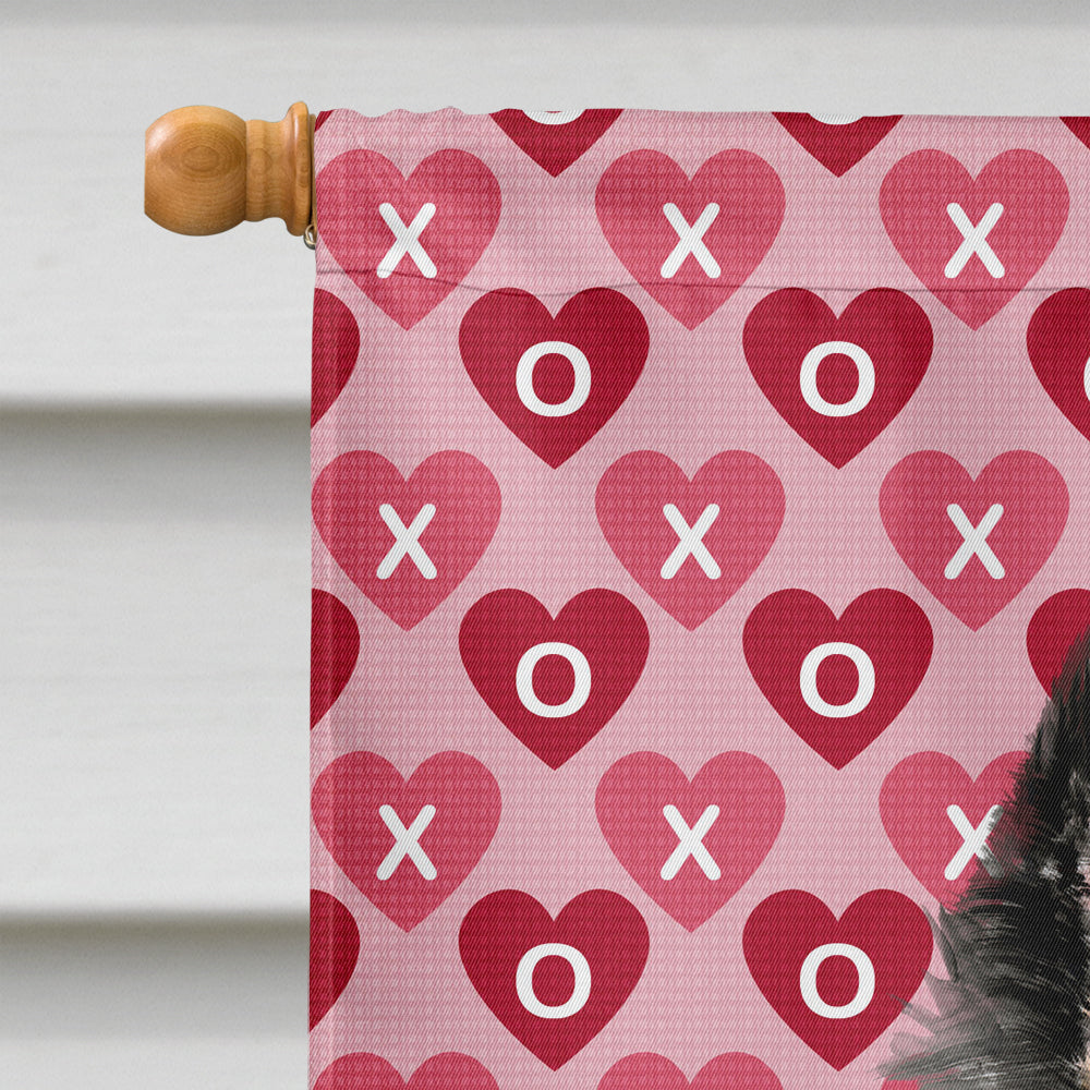 Belgian Sheepdog Hearts Love and Valentine's Day Portrait House Flag 28x40 Porch Sleeve Pole Decorative Outside Yard Banner Artwork Wall Hanging, Polyester