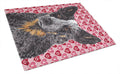 Australian Cattle Dog Hearts Love Valentine's Day Cutting Board Tempered Glass Kitchen Cutting Surface, Heat Resistant Chopping, Non-Slip Feet, Food Prep & Serving