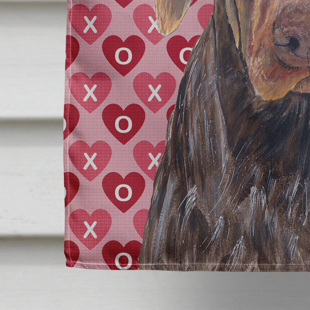 German Shorthaired Pointer Hearts Love and Valentine's Day House Flag 28x40 Porch Sleeve Pole Decorative Outside Yard Banner Artwork Wall Hanging, Polyester
