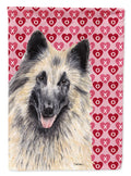 Belgian Tervuren Hearts Love and Valentine's Day Portrait House Flag 28x40 Porch Sleeve Pole Decorative Outside Yard Banner Artwork Wall Hanging, Polyester