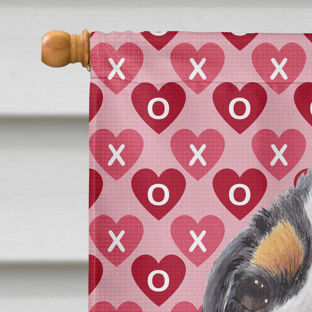 Cavalier Spaniel Hearts Love and Valentine's Day Portrait House Flag 28x40 Porch Sleeve Pole Decorative Outside Yard Banner Artwork Wall Hanging, Polyester