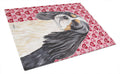 Cavalier Spaniel Hearts Love and Valentine's Day Portrait Cutting Board Tempered Glass Kitchen Cutting Surface, Heat Resistant Chopping, Non-Slip Feet, Food Prep & Serving