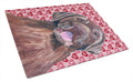 Labrador Chocolate Hearts Love Valentine's Day Cutting Board Tempered Glass Kitchen Cutting Surface, Heat Resistant Chopping, Non-Slip Feet, Food Prep & Serving