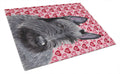 Scottish Terrier Hearts and Love Cutting Board Tempered Glass Kitchen Cutting Surface, Heat Resistant Chopping, Non-Slip Feet, Food Prep & Serving