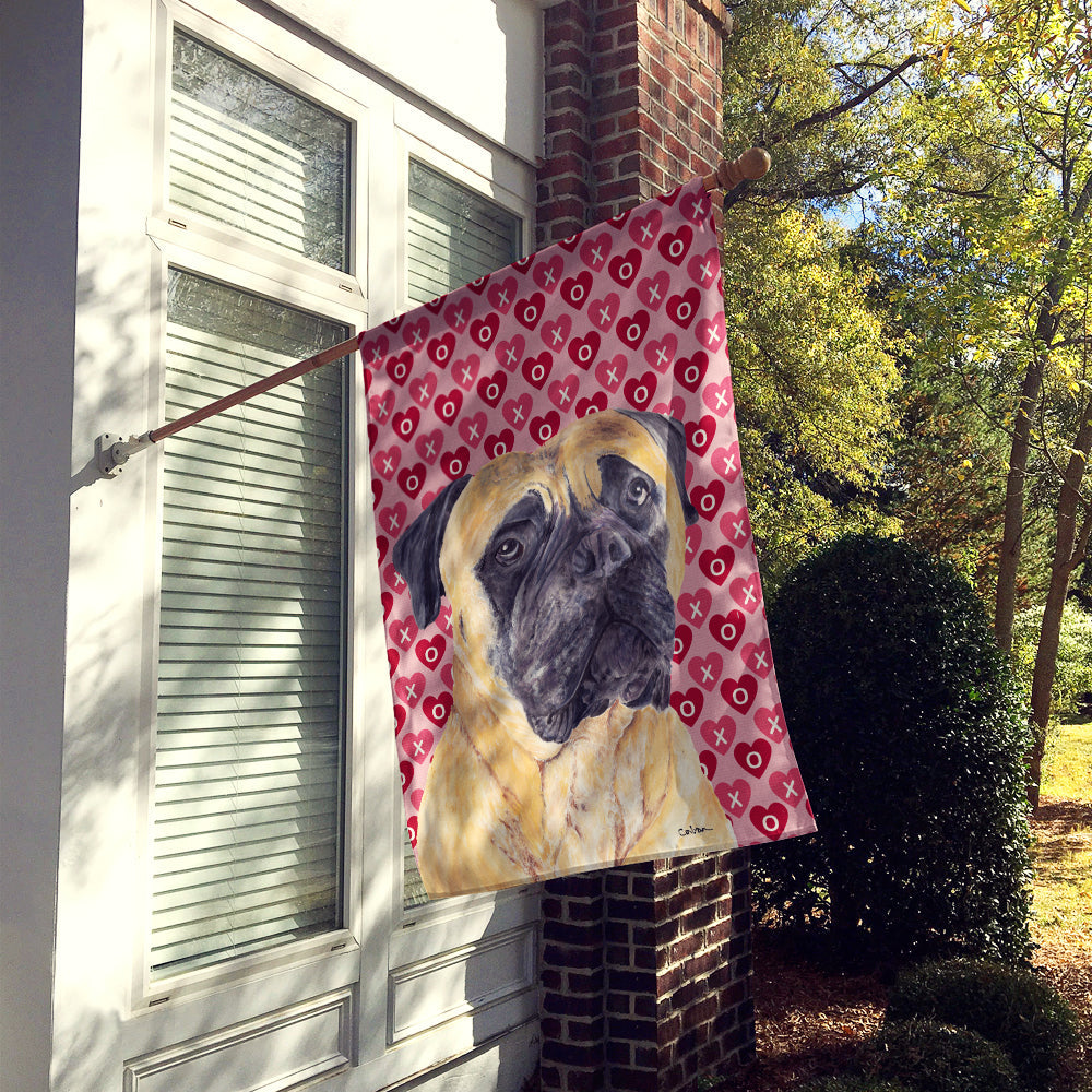Mastiff Hearts Love and Valentine's Day Portrait House Flag 28x40 Porch Sleeve Pole Decorative Outside Yard Banner Artwork Wall Hanging, Polyester