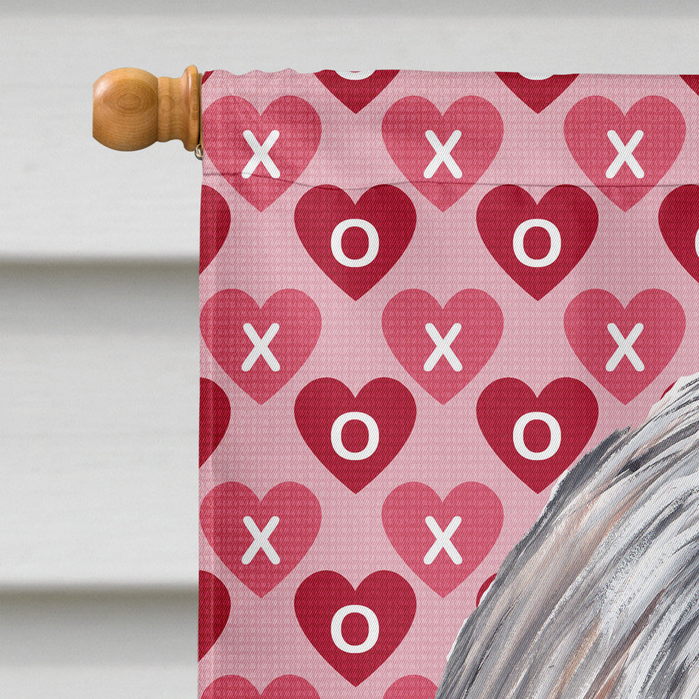 Shih Tzu Hearts Love and Valentine's Day Portrait House Flag 28x40 Porch Sleeve Pole Decorative Outside Yard Banner Artwork Wall Hanging, Polyester
