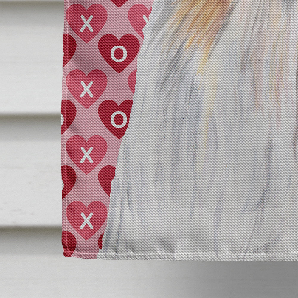 Shih Tzu Hearts Love and Valentine's Day Portrait House Flag 28x40 Porch Sleeve Pole Decorative Outside Yard Banner Artwork Wall Hanging, Polyester
