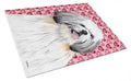 Shih Tzu Hearts Love and Valentine's Day Portrait Cutting Board Tempered Glass Kitchen Cutting Surface, Heat Resistant Chopping, Non-Slip Feet, Food Prep & Serving