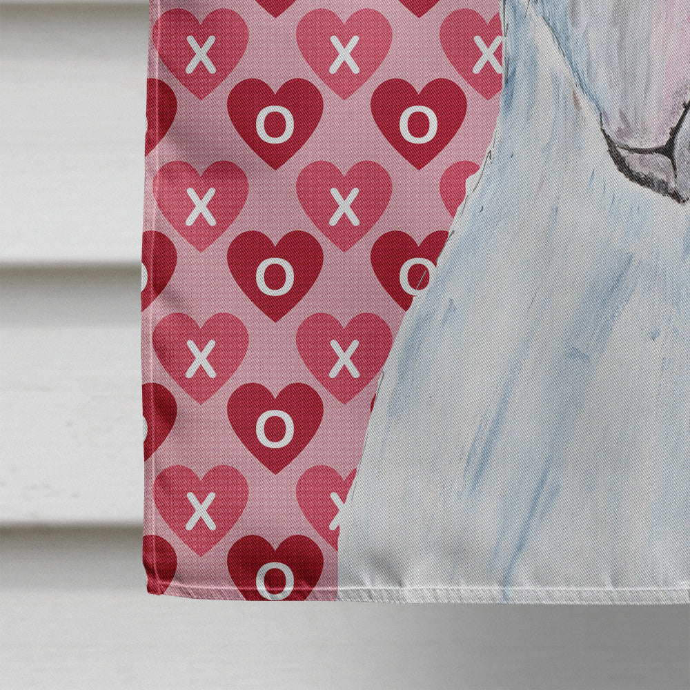 Pit Bull Hearts Love and Valentine's Day Portrait House Flag 28x40 Porch Sleeve Pole Decorative Outside Yard Banner Artwork Wall Hanging, Polyester