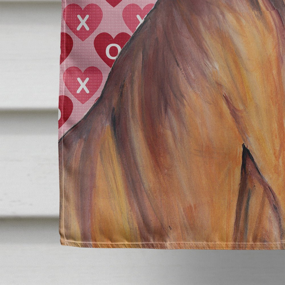 Vizsla Hearts Love and Valentine's Day Portrait House Flag 28x40 Porch Sleeve Pole Decorative Outside Yard Banner Artwork Wall Hanging, Polyester