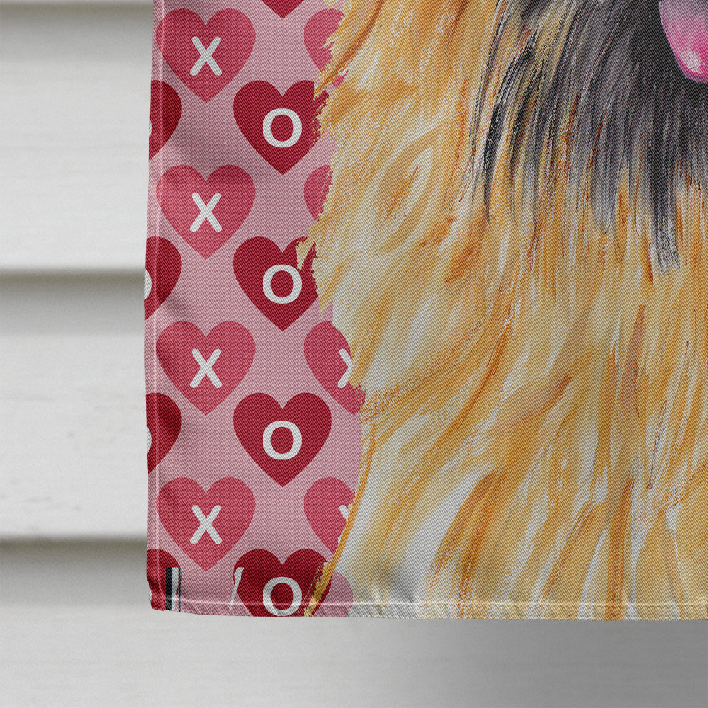 Cairn Terrier Hearts Love and Valentine's Day Portrait House Flag 28x40 Porch Sleeve Pole Decorative Outside Yard Banner Artwork Wall Hanging, Polyester