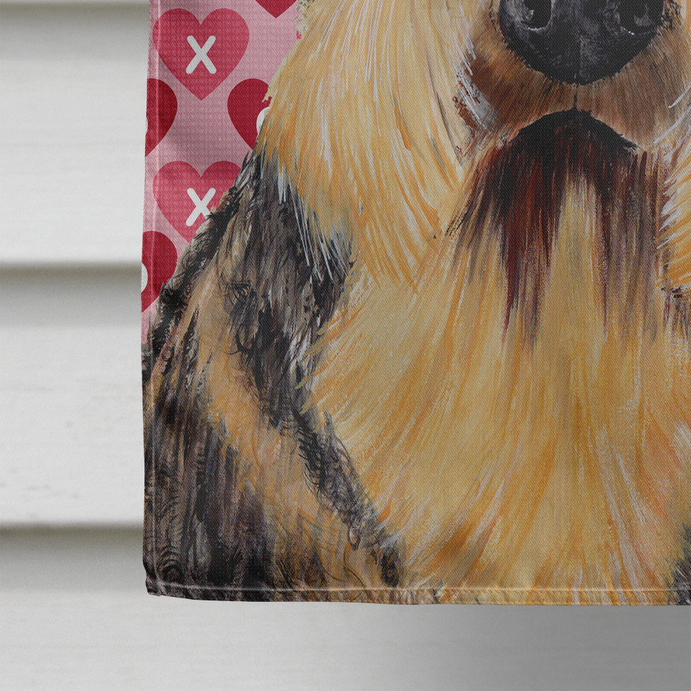 Airedale Hearts Love and Valentine's Day Portrait House Flag 28x40 Porch Sleeve Pole Decorative Outside Yard Banner Artwork Wall Hanging, Polyester
