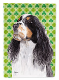 Springer Spaniel St. Patrick's Day Shamrock Portrait House Flag 28x40 Porch Sleeve Pole Decorative Outside Yard Banner Artwork Wall Hanging, Polyester