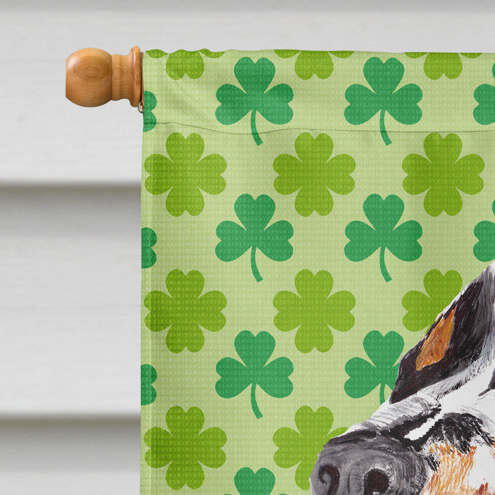 Springer Spaniel St. Patrick's Day Shamrock Portrait House Flag 28x40 Porch Sleeve Pole Decorative Outside Yard Banner Artwork Wall Hanging, Polyester