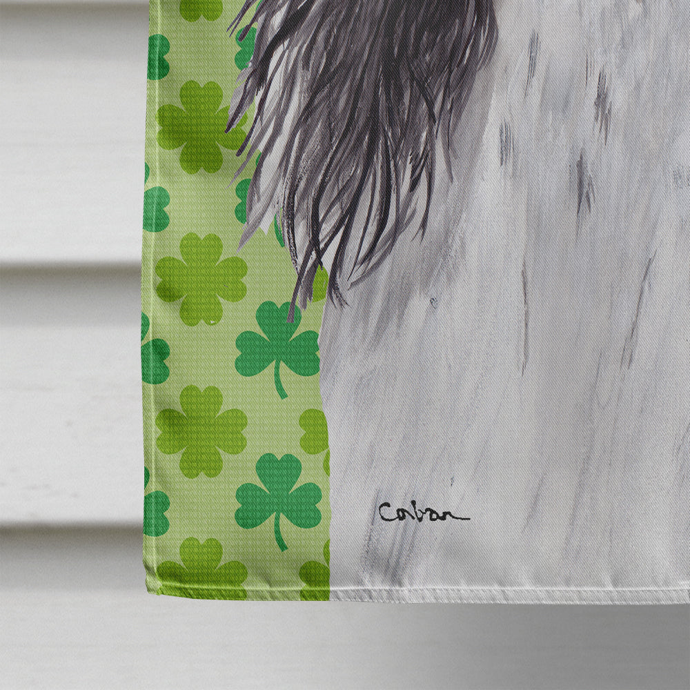 Springer Spaniel St. Patrick's Day Shamrock Portrait House Flag 28x40 Porch Sleeve Pole Decorative Outside Yard Banner Artwork Wall Hanging, Polyester
