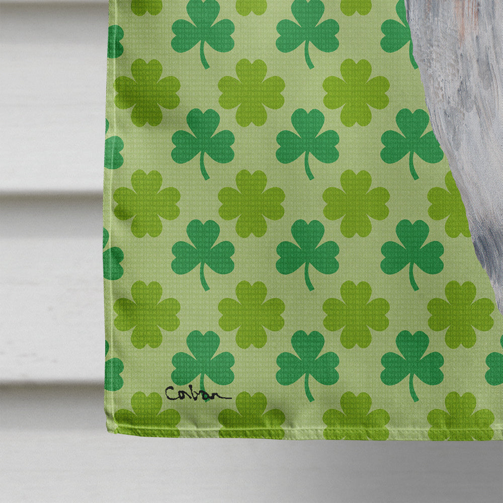 Beagle St. Patrick's Day Shamrock Portrait House Flag 28x40 Porch Sleeve Pole Decorative Outside Yard Banner Artwork Wall Hanging, Polyester
