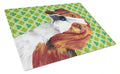 Beagle St. Patrick's Day Shamrock Portrait Cutting Board Tempered Glass Kitchen Cutting Surface, Heat Resistant Chopping, Non-Slip Feet, Food Prep & Serving