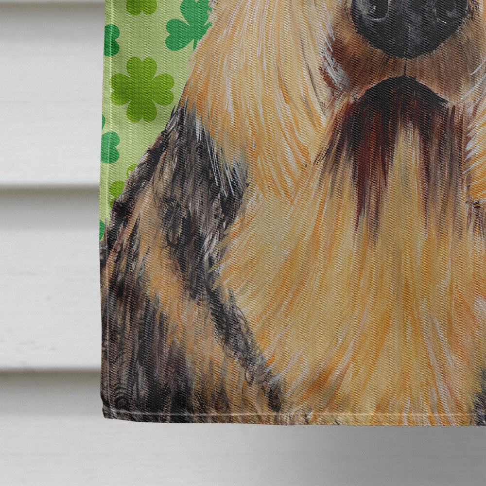 Airedale St. Patrick's Day Shamrock Portrait House Flag 28x40 Porch Sleeve Pole Decorative Outside Yard Banner Artwork Wall Hanging, Polyester